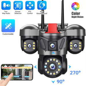 Camera giám sát an ninh không dây KERUI <span class=keywords><strong>24MP</strong></span> ba màn hình, zoom 8X, Wifi, phiên bản ban đêm màu sắc, camera CCTV an ninh gia đình - Product Image 2