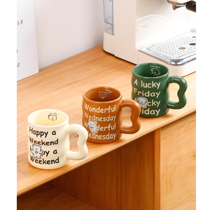 Taza de Agua para Oficina con Diseño Único, Sublimación Creativa en Inglés, Colorida, Esmaltada, Divertida, con Animales y Letras - Product Image 6