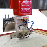 Máquina de Corte de Piedra CNC de Puente Multiusos Serie HKNC de HUALONG Machinery, 5 Ejes para Encimeras de Granito y Mármol