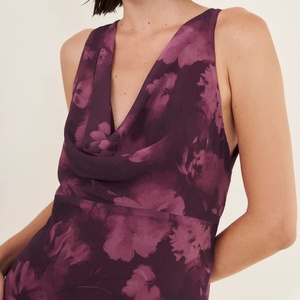 Vestido de mujer estampado sin espalda largo sexy espalda abierta vestidos delgados para niñas - Product Image 3