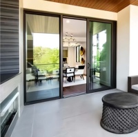 Portes de magasin en aluminium à double vitrage insonorisées et résistantes aux intempéries BOCHARM pour usage extérieur, hôtels, centres commerciaux et entreprises