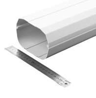 130*80mm/5 "6 à 15 hp conduit Flexible professionnel décoratif câble goulotte Lineset couverture climatiseur conduit