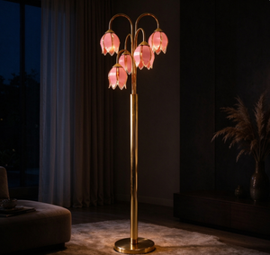 Lampe sur pied LED moderne en forme de tulipe, lampe romantique en forme de fleur pour la décoration intérieure et extérieure, mariages, lieux événementiels, maisons, hôtels - Product Image 1