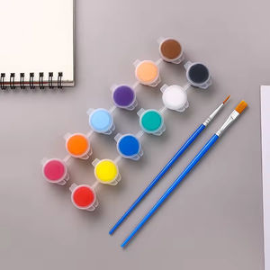 6 <b>Colors</b> Non-Toxic Acrylic Paint Strip Kids School Gift Set with 3ml Brush for Glass Canvas & Paper-Professional Art Supplies - Product Image 1