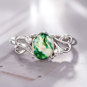 Anello con texture naturale per donna, elegante gioiello da dito alla moda - Product Image 6