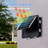 Lampe murale solaire 8 LED IP65 avec garantie de 2 ans, 2000 mAh, allumage/extinction automatique, angle réglable, étanche pour la décoration de jardin
