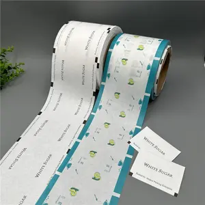กระดาษคราฟท์สีขาวลามิเนตบรรจุภัณฑ์พลาสติกม้วน Pe กระดาษเคลือบบรรจุภัณฑ์กระดาษม้วนฟิล์มสำหรับซองน้ำตาล