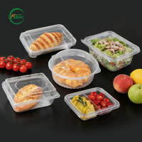 Boîte de rangement pour biscuits en plastique transparent jetable personnalisée Flash Factory avec couvercles, fabrication en usine pour l'emballage de pâtisseries et de biscuits