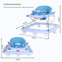 Marche-bébé multifonction réglable anti-basculement anti-jambes en O pour tout-petits, poussette pliable pour apprendre à marcher