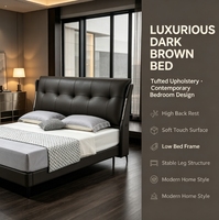 Ensemble de meubles de chambre à coucher modernes, cadre de lit rembourré, lit en cuir, taille King ou Queen, pour la maison ou l'hôtel