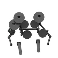Sac de baguettes de batterie portable en métal, vente en gros usine - Coussinets en maille noire résistants à l'eau pour jazz, design compact, pour 4 tambours et 3 pads