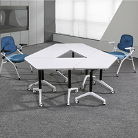 Meubles de bureau, table de conférence moderne et chaises, bureau pliable, table pliable