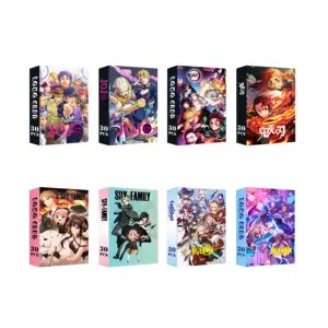13 models 30pcs/box demon slayer spy family double side printing Anime Lomo card Photo Cards For Fans Collection Postcards