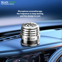 Diffuseur de parfum en métal en forme de microphone pour voiture, décoration créative pour véhicule, parfum automobile style cadeau, vente en gros