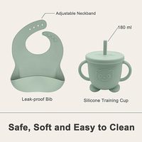 Ensemble de 8 pièces d'alimentation pour bébé en silicone avec logo personnalisé, sans BPA, de qualité alimentaire, pour la diversification alimentaire des bébés et des tout-petits
