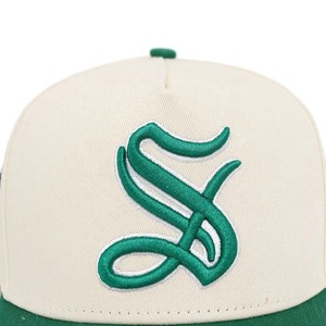 Gorra de algodón orgánico personalizada Bordado 3D e impresión Logo Gorras de béisbol de dos tonos Deportes al aire libre Hombres gorras de béisbol con marco - Product Image 6