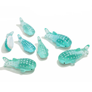 Abalorios de resina de color <span class=keywords><strong>turquesa</strong></span> hechos a mano DIY, dijes de ballena de base plana estilo Kawaii para accesorios de fabricación de joyas - Product Image 3