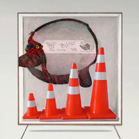 Nouveau produit efficace de cône de trafic de chapeau de triangle de PVC pour l'avertissement de trafic