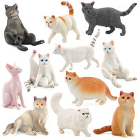 Nouvelle Série de Jouets Modèles de Chats Solides pour l'Assemblage Transfrontalier - Ornements de Chats Sans Poil, Paresseux, à Poils Courts, de Campagne et Persans - Matériau PVC