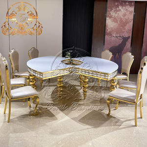 أثاث أحداث فندق أفعواني على شكل حرف S من الفولاذ المقاوم للصدأ ذهبي حديث لحفلات الزفاف - Product Image 6