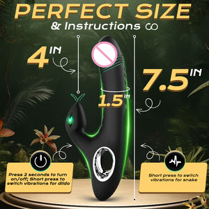 Dispositivi di masturbazione femminile Vibratore di coniglio clitoride ispirato al serpente G-Spot Dildo vibratore giocattolo del sesso per le donne stimolatore del clitoride - Product Image 6