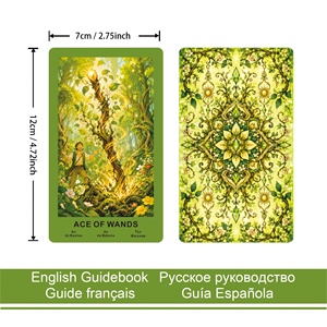 Vente en gros : Jeu de tarot Sunwoven Forest 78 cartes, guide multilingue, boîte, cartes spirituelles 350GSM, portables, écologiques, OEM - Product Image 3