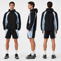 Fournisseur OEM de vêtements sur mesure : Ensemble léger d'été pour homme, veste coupe-vent et short, idéal pour les marques d'influenceurs