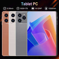 Grande capacité 16 Go + 1 To ROM 2 en 1 Tablettes écran tactile 10.1 pouces pour Gamer