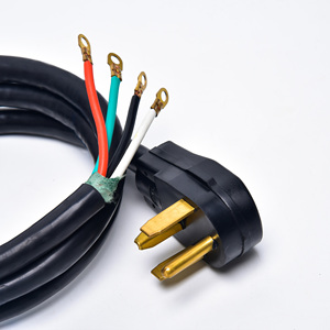 30A 4ピン Nema 14-30P ドライヤー電源コード 3/10AWG SRDTケーブル 240V PVC銅リングエンド 4-6フィート 交換用延長コード - Product Image 2