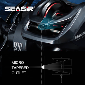 SEASIR <span class=keywords><strong>bb</strong></span> 5 + 1 engrenage principal en laiton haute résistance bouton en métal vitesse rapport de vitesse 7.2:1 nouveau matériau cadre poids 204G moulinets de pêche - Product Image 5