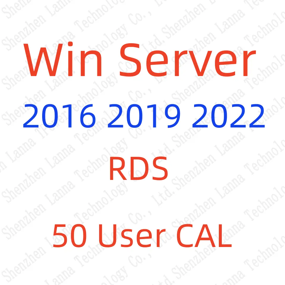 Servidor Win 2016 2019 2022 RDS 50 Usuario CAL Servidor Win 2016 2019 2022 Servicios de Escritorio Remoto 50 Usuario minorista Enviar por correo electrónico