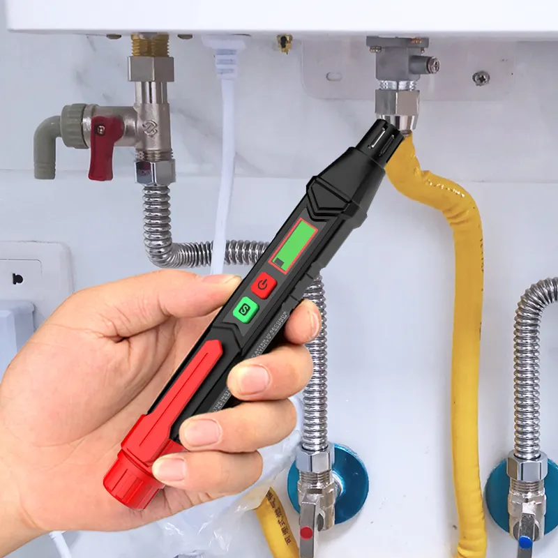 HABOTEST Populer HT60 Instrumen Deteksi Gas Mudah Terbakar dengan Alarm Suara dan Cahaya untuk Berbagai Skenario Penguji Kebocoran Gas