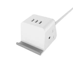 Prise OSWELL UK 3 ports usb Prise d'extension avec support Fil de cuivre Prise britannique avec fusible Prise de courant