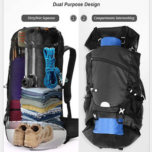 Sac à dos de randonnée de grande capacité, durable, de bonne qualité, pour les voyages en plein air, le camping - Product Image 3