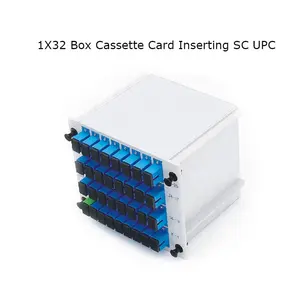 SC /UPCモジュールを挿入する光ファイバー1X32LGXボックスカセットカード1:88ポート光ファイバーFTTHPLCスプリッター