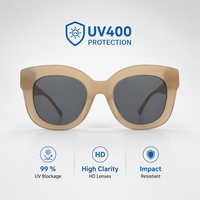 Lunettes de soleil polarisées de luxe personnalisées avec logo, monture en acétate, verres UV400, lunettes de créateur pour hommes et femmes, idéales pour la conduite quotidienne et les trajets.