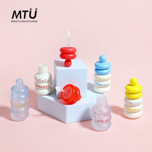 Emballage de gloss à lèvres avec logo personnalisé et porte-clés, emballage d'huile à lèvres de 3,5 ml, design d'emballage, tubes en plastique à bouchon à vis mignons, vente en gros d'usine - Product Image 2