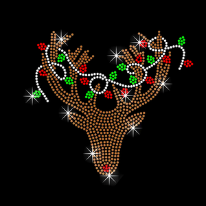 Santa Baby Rhinestone Transfer Prensa de calor Diseño de diamantes de imitación Hierro en piedra de cristal para Feliz Navidad - Product Image 3