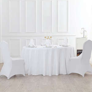 30Pcs Polyester <b>Chair</b> Slipcover Stretch Party White Banquet Wedding <b>Spandex</b> <b>Chair</b> <b>Covers</b> for Events - Product Image 2
