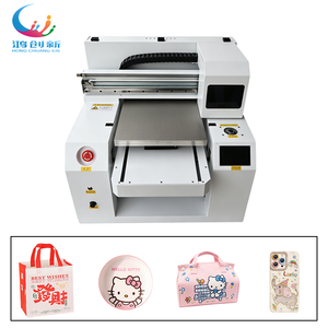 小型 UV 平板打印机全套 DX5 Flex 支持 2 台高分辨率数字机器，用于定制图案手机壳不锈钢外壳 - Product Image 1