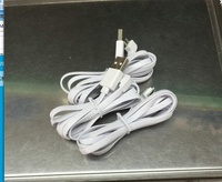 Kabel Pengisian Daya Micro USB Sudut Kiri 90 Derajat dengan Selubung PVC, Kabel Data USB Pita Datar untuk Kamera dan Komputer