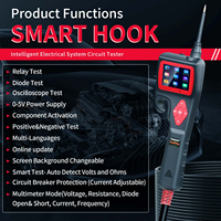 Probador de Circuitos del Sistema Eléctrico Automotriz Topdiag Smart Hook P200, 9v-30v, Relé, Diodo, Osciloscopio