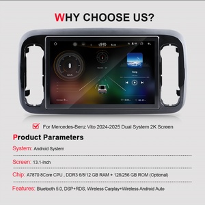 Système double Android 13,3 pouces pour Mercedes-Benz Vito 2024-2025 – Autoradio GPS - Product Image 2