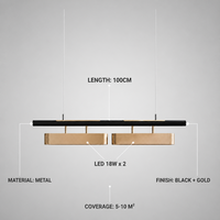 Lustre LED doré de luxe moderne nordique, hauteur réglable, intensité variable, luminaire suspendu artistique créatif pour salon et restaurant