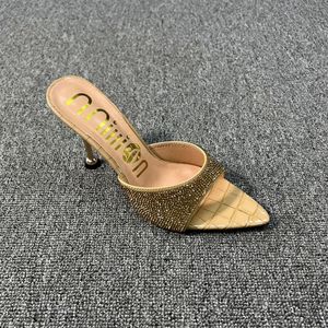 Sandales à talons hauts en strass pour femmes, chaussures de plage de luxe, escarpins, prix de gros, chine - Product Image 4