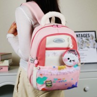 Mochilas Escolares de Moda Impermeables con Dibujos Animados para Niñas, Mochila para Estudiantes de Jardín de Infancia con Cierre de Cremallera