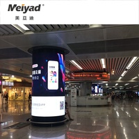 Écran LED flexible en forme de pilier P2, module souple de forme spéciale pour écran LED d'intérieur pour l'affichage dans les centres commerciaux
