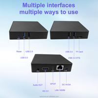 Boîtier TV intelligent Android 11 4K Rockchip Linux, 4 Go de RAM, 32 Go de ROM, Wi-Fi double bande, processeur quadricœur Mali-G52 GPU, certifié CE/FCC, fourni par Canzone Factory.