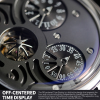 Fabricant de montres-bracelets en titane OEM personnalisées, mécaniques, automatiques NH38, squelette, avec roue d'équilibrage et aiguilles heures et minutes séparées
