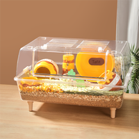 Kandang Hamster Akrilik Tafit 62cm dengan Tampilan Transparan Penuh untuk Hamster Dwarf Gerbil Rumah Hamster Perlengkapan Hewan Peliharaan Kecil